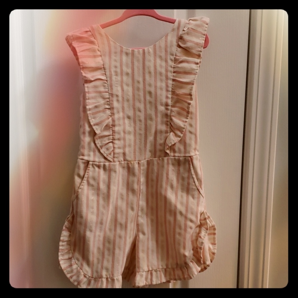 Rose gold jumper(shorts- not a dress)